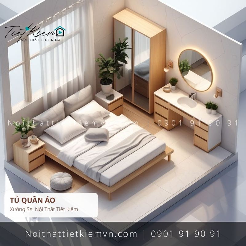 top 3 tủ quần áo đẹp Bình Thạnh giá rẻ - Tủ Quần Áo - Nội Thất Tiết Kiệm