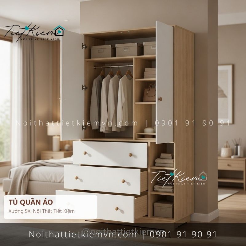 top 3 tủ quần áo thông minh cửa lùa giá rẻ - Tủ Quần Áo - Nội Thất Tiết Kiệm