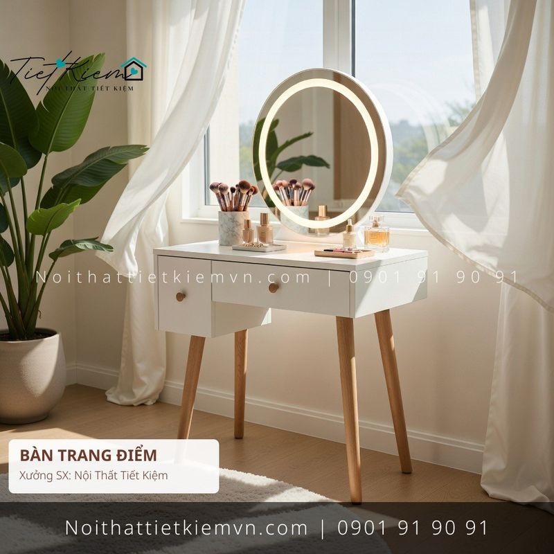 top 39 bàn trang điểm gỗ mỏng đẹp giá rẻ - Bàn Trang Điểm - Nội Thất Tiết Kiệm