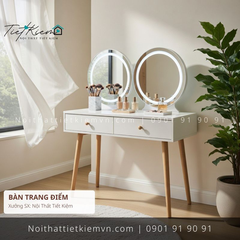 top 39 bàn trang điểm gỗ mỏng đẹp giá rẻ - Bàn Trang Điểm - Nội Thất Tiết Kiệm