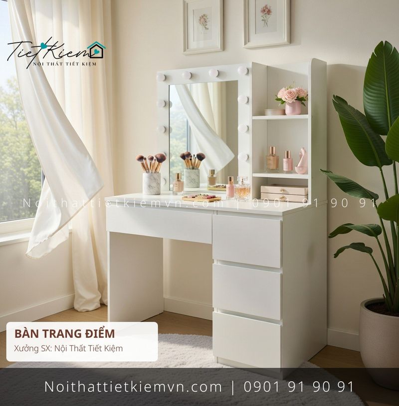 top 39 bàn trang điểm MDF homestay HCM giá rẻ - Bàn Trang Điểm - Nội Thất Tiết Kiệm