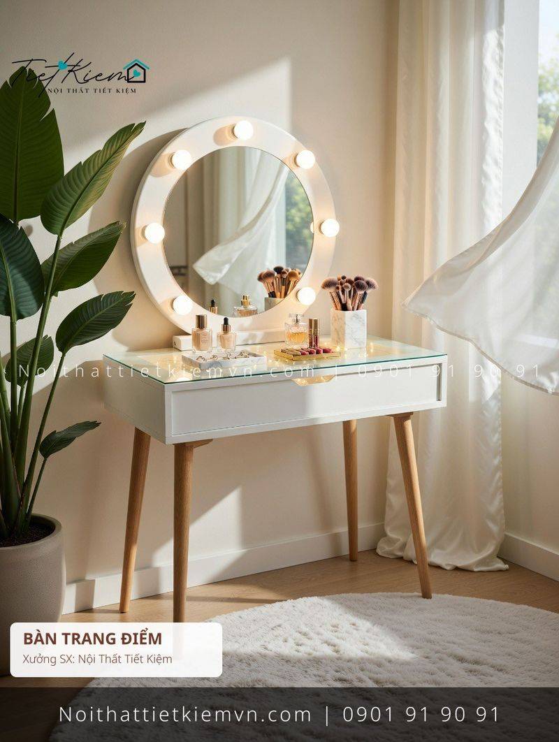 top 39 các mẫu bàn trang điểm cánh mở căn hộ đẽp giá rẻ - Bàn Trang Điểm - Nội Thất Tiết Kiệm