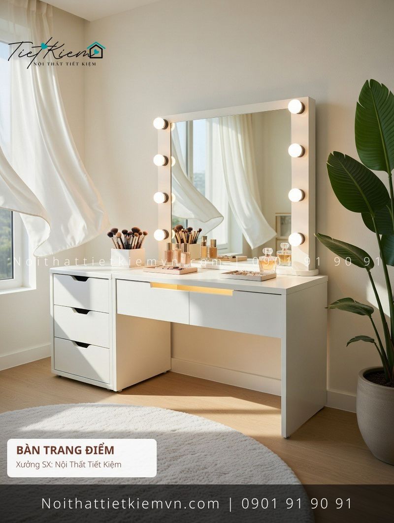top 39 các mẫu bàn trang điểm cánh mở căn hộ đẽp giá rẻ - Bàn Trang Điểm - Nội Thất Tiết Kiệm