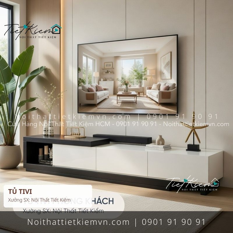 top 39 các mẫu tủ tivi phòng khách đen đẹp giá rẻ - Kệ Tủ Tivi - Nội Thất Tiết Kiệm