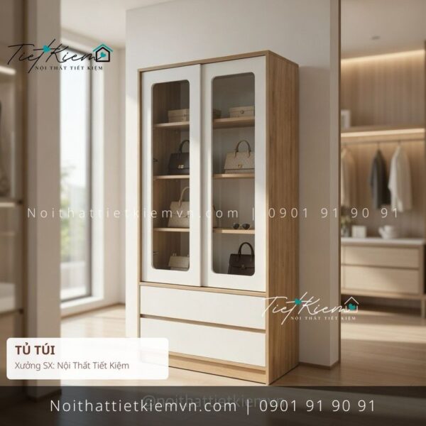 top 39 các mẫu tủ túi kính MDF chung cư giá rẻ 1 Tủ Túi Nội Thất Tiết Kiệm HCM