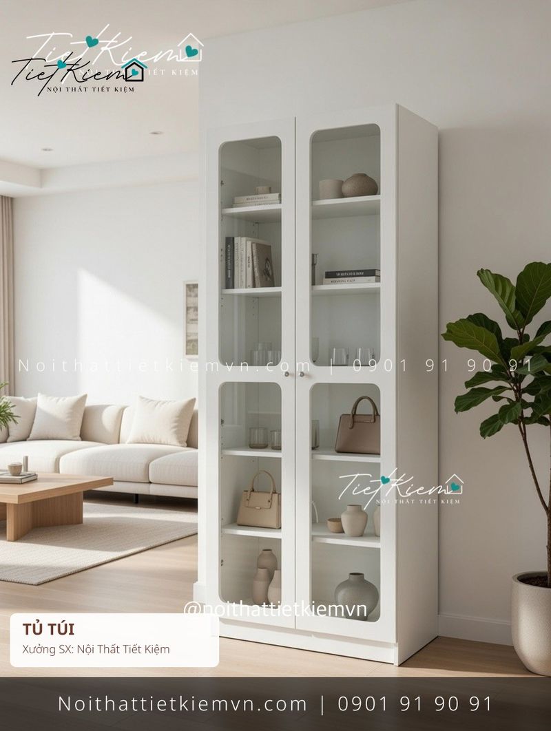 Tủ Túi đẹp giá rẻ tại Nội Thất Tiết Kiệm HCM top 39 các mẫu tủ túi kính MDF chung cư giá rẻ - Tủ Túi - Nội Thất Tiết Kiệm