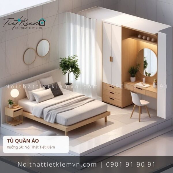 top 39 tủ quần áo MDF gỗ cho gia đình giá rẻ 1 Tủ Quần Áo Nội Thất Tiết Kiệm HCM