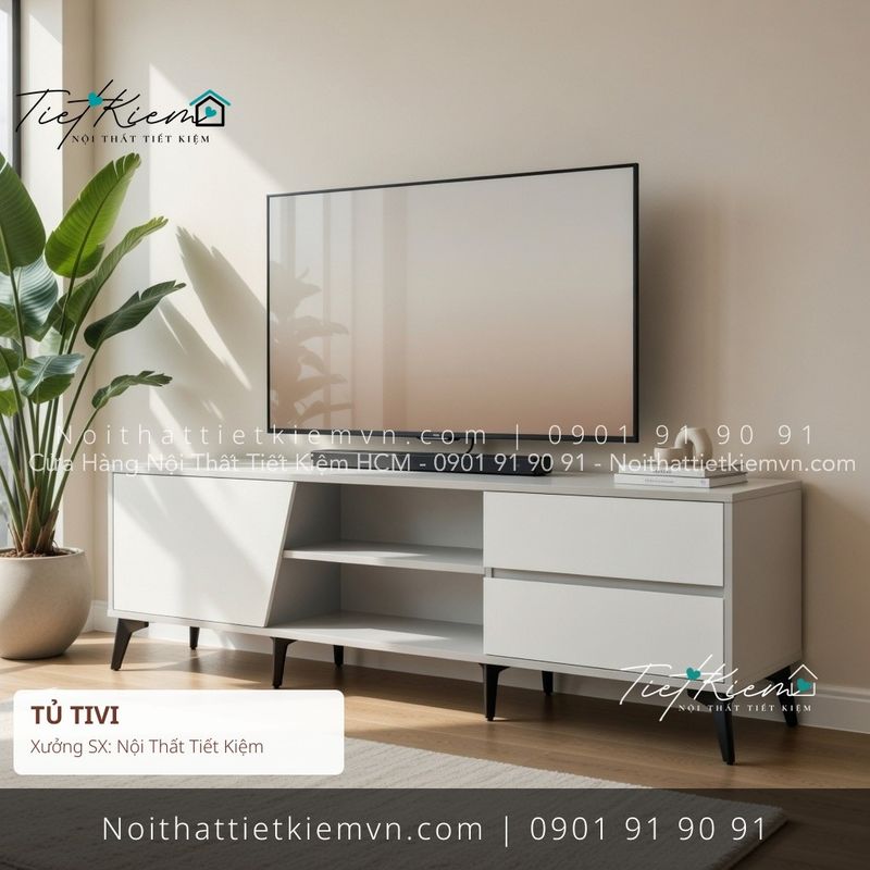top 52 các mẫu tủ tivi phòng khách chung cư HCM giá rẻ - Kệ Tủ Tivi - Nội Thất Tiết Kiệm