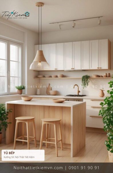 top 52 tủ bếp cánh lùa dưới cầu thang giá rẻ 1 Tủ Bếp Nội Thất Tiết Kiệm HCM