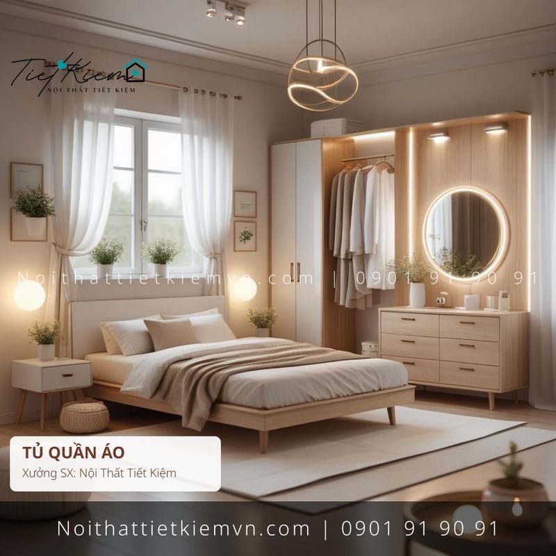 top 52 tủ quần áo MDF chung cư HCM giá rẻ - Tủ Quần Áo - Nội Thất Tiết Kiệm