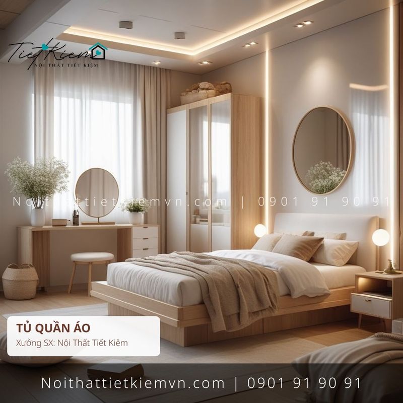 top 52 tủ quần áo MDF chung cư HCM giá rẻ - Tủ Quần Áo - Nội Thất Tiết Kiệm
