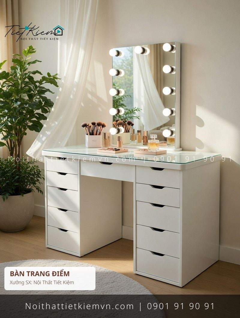 top 79 bàn trang điểm cánh mở siêu mỏng đẹp giá rẻ - Bàn Trang Điểm - Nội Thất Tiết Kiệm