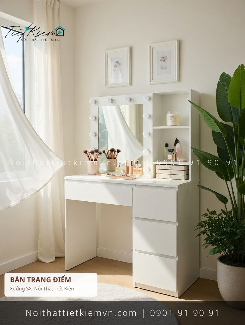 top 79 bàn trang điểm cánh mở siêu mỏng đẹp giá rẻ - Bàn Trang Điểm - Nội Thất Tiết Kiệm