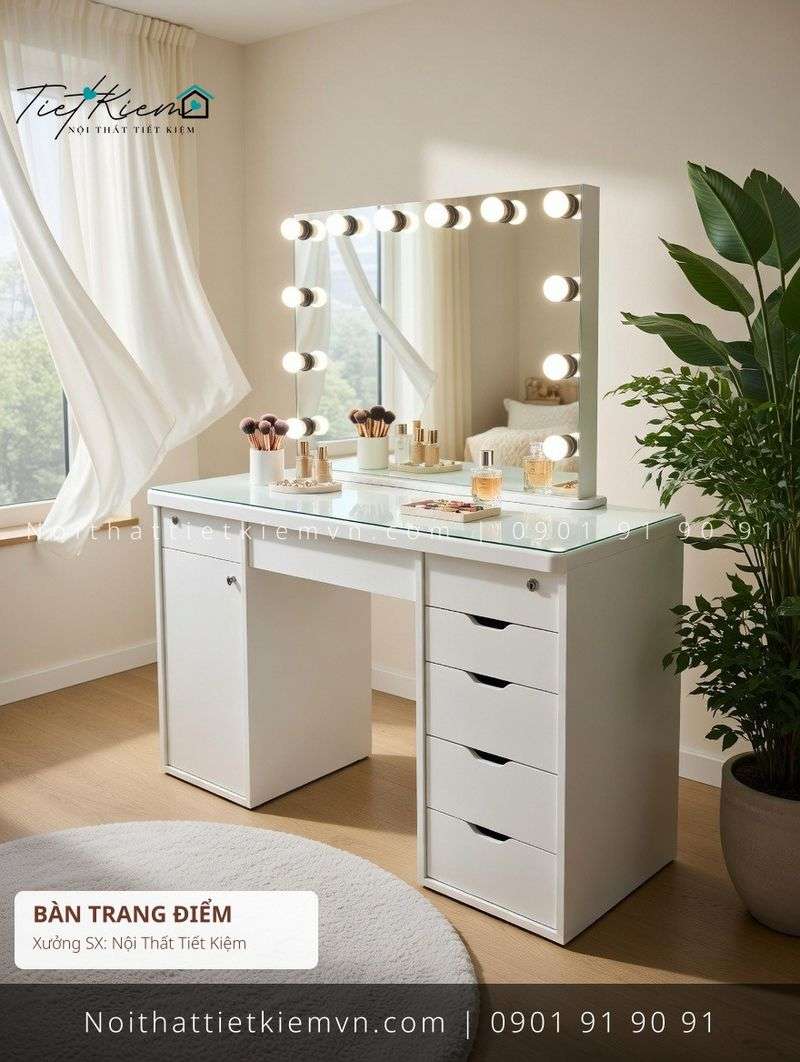 top 79 bàn trang điểm gỗ sâu đẹp giá rẻ - Bàn Trang Điểm - Nội Thất Tiết Kiệm