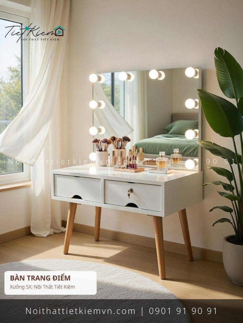 top 79 các mẫu bàn trang điểm có gương gia đình giá rẻ - Bàn Trang Điểm - Nội Thất Tiết Kiệm