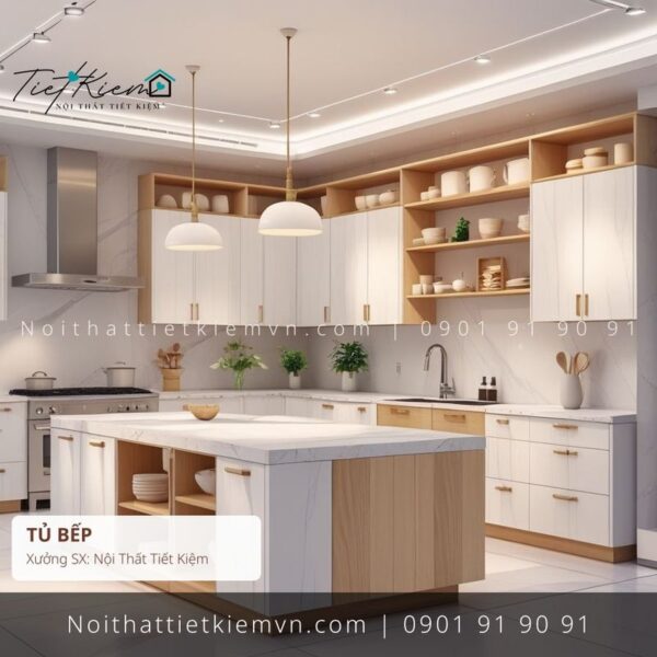 top 9 các mẫu thi công tủ bếp chất lượng kem đẹp giá rẻ 1 Thi Công Tủ Bếp Nội Thất Tiết Kiệm HCM