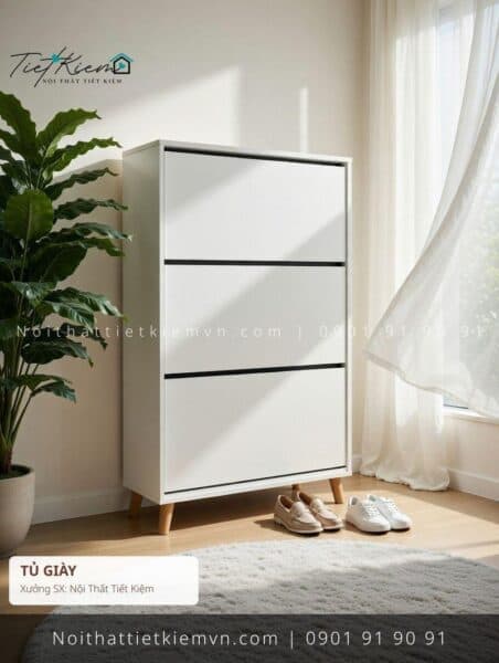 top 9 các mẫu tủ dếp đẽp cho phòng khách giá rẻ 1 Tủ Giày Nội Thất Tiết Kiệm HCM