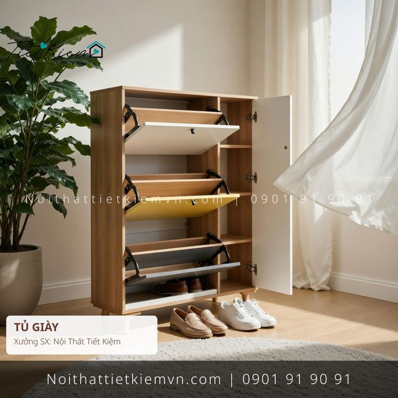 top 9 các mẫu tủ dếp đẽp cho phòng khách giá rẻ - Tủ Giày - Nội Thất Tiết Kiệm