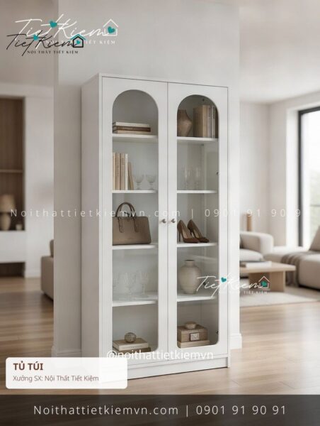 top 9 các mẫu tủ túi hiển thị có ghế cho chung cư giá rẻ 1 Tủ Túi Nội Thất Tiết Kiệm HCM