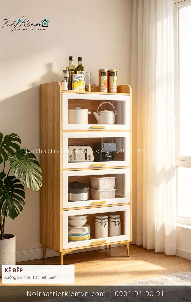 top 9 kệ bếp có cửa lắp ráp giá rẻ - Kệ Bếp - Nội Thất Tiết Kiệm