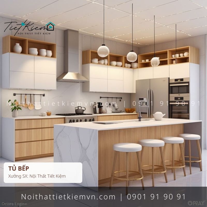 top 9 tủ bếp cửa kính spa HCM giá rẻ - Tủ Bếp - Nội Thất Tiết Kiệm