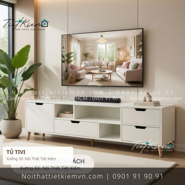 top 9 tủ tivi cao cấp siêu mỏng đẹp giá rẻ 1 Kệ Tủ Tivi Nội Thất Tiết Kiệm HCM