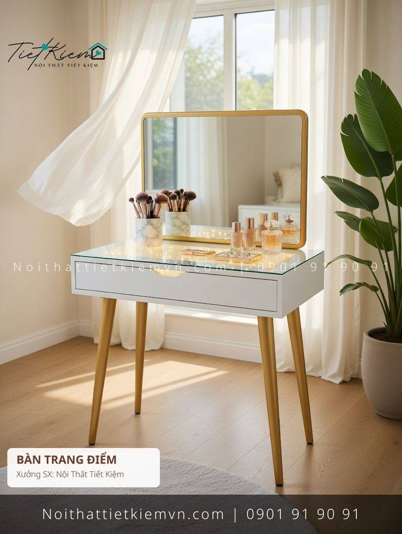 top 99 bàn trang điểm gỗ sồi hiện đại giá rẻ - Bàn Trang Điểm - Nội Thất Tiết Kiệm
