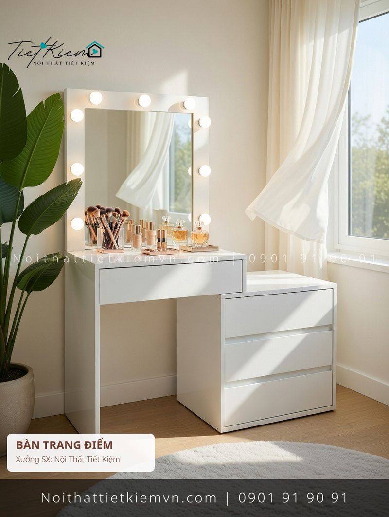 top 99 các mẫu bàn trang điểm cao cấp MDF cho văn phòng giá rẻ - Bàn Trang Điểm - Nội Thất Tiết Kiệm