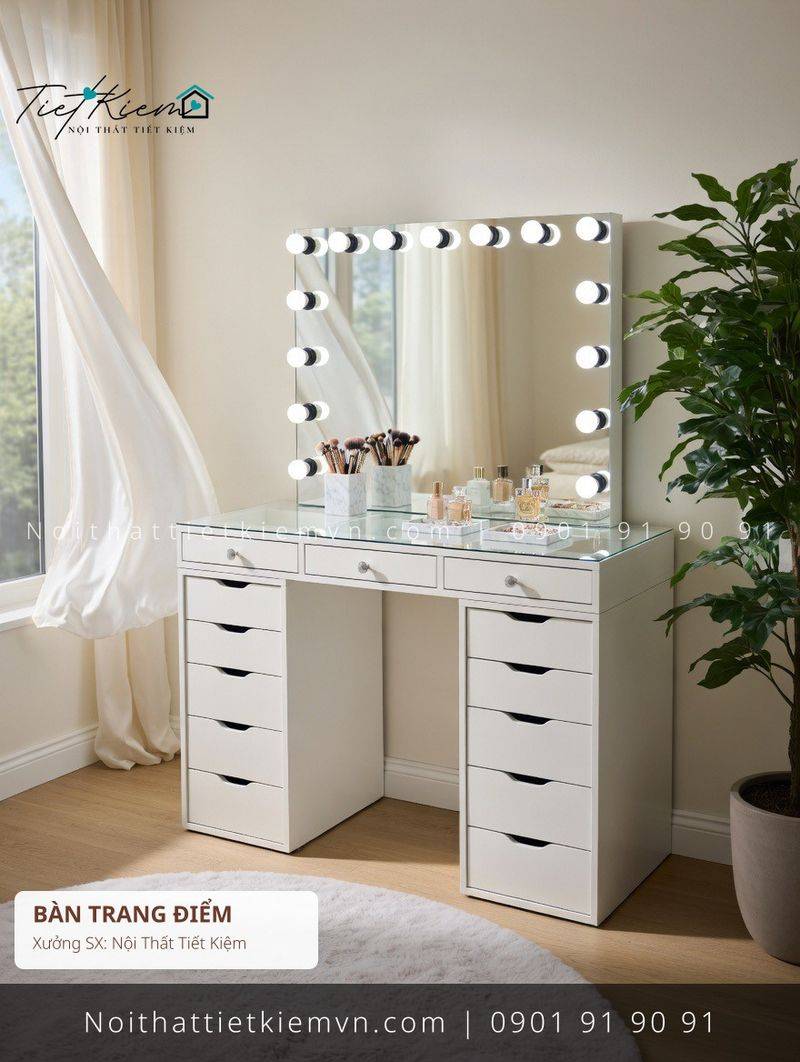 top 99 các mẫu bàn trang điểm cao cấp MDF cho văn phòng giá rẻ - Bàn Trang Điểm - Nội Thất Tiết Kiệm