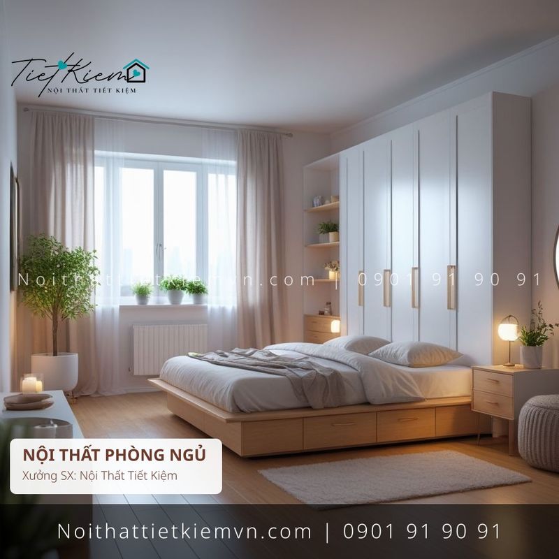 top 99 các mẫu giường hiện đại có gương cho phòng khách giá rẻ - Giường Ngủ - Nội Thất Tiết Kiệm