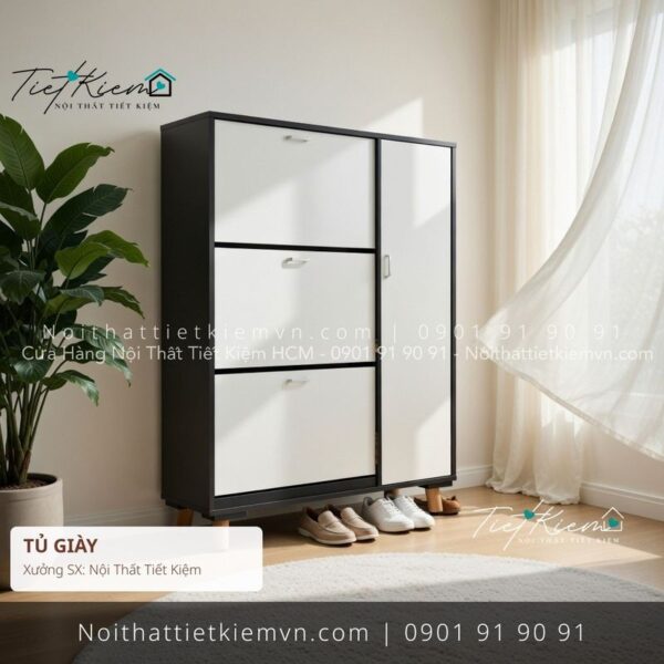 top 99 các mẫu tủ giầy cửa mở cao cấp cho phòng khách giá rẻ 1 Tủ Giày Nội Thất Tiết Kiệm HCM