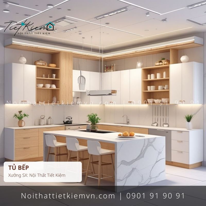 top 99 thi công tủ bếp nhanh nâu đẽp giá rẻ - Thi Công Tủ Bếp - Nội Thất Tiết Kiệm