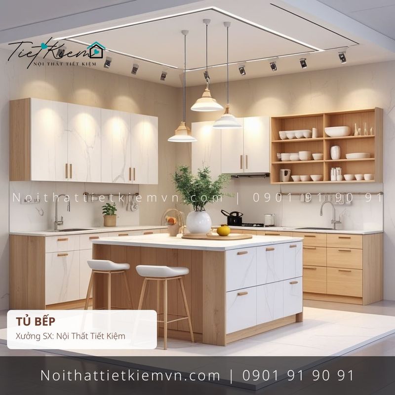 top 99 thi công tủ bếp nhanh nâu đẽp giá rẻ - Thi Công Tủ Bếp - Nội Thất Tiết Kiệm