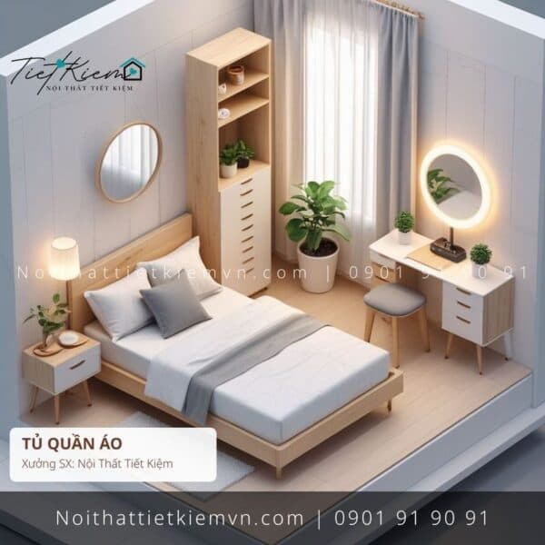 top 99 tủ quần áo cho bé gỗ cho chung cư giá rẻ 1 Tủ Quần Áo Nội Thất Tiết Kiệm HCM