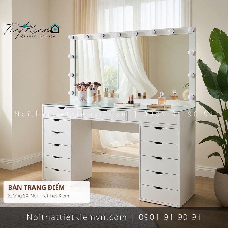 Bàn Trang Điểm đẹp giá rẻ tại Nội Thất Tiết Kiệm HCM top bàn trang điểm cửa mở đẽp Sài Gòn giá rẻ - Bàn Trang Điểm - Nội Thất Tiết Kiệm