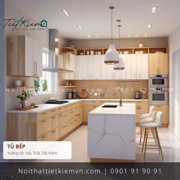 top thi công tủ bếp giá rẻ tiện nghi đẽp 1 Thi Công Tủ Bếp Nội Thất Tiết Kiệm HCM