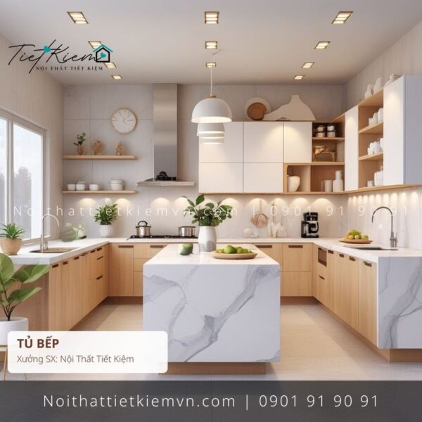 top tủ bếp cánh lùa luxury đẽp giá rẻ 1 Tủ Bếp Nội Thất Tiết Kiệm HCM