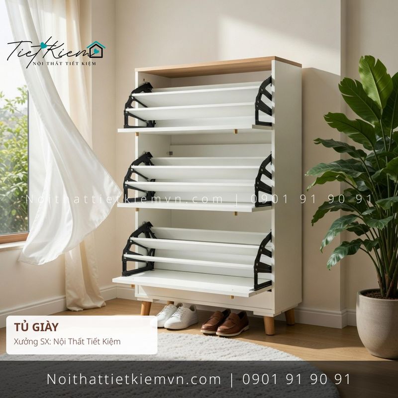 Tủ Giày đẹp giá rẻ tại Nội Thất Tiết Kiệm HCM top tủ giầy cửa lùa hạn chế trầy giá rẻ - Tủ Giày - Nội Thất Tiết Kiệm
