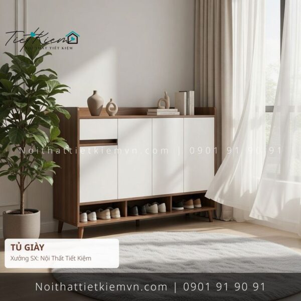 top tủ giầy cửa mở đáng mua giá rẻ 1 Tủ Giày Nội Thất Tiết Kiệm HCM
