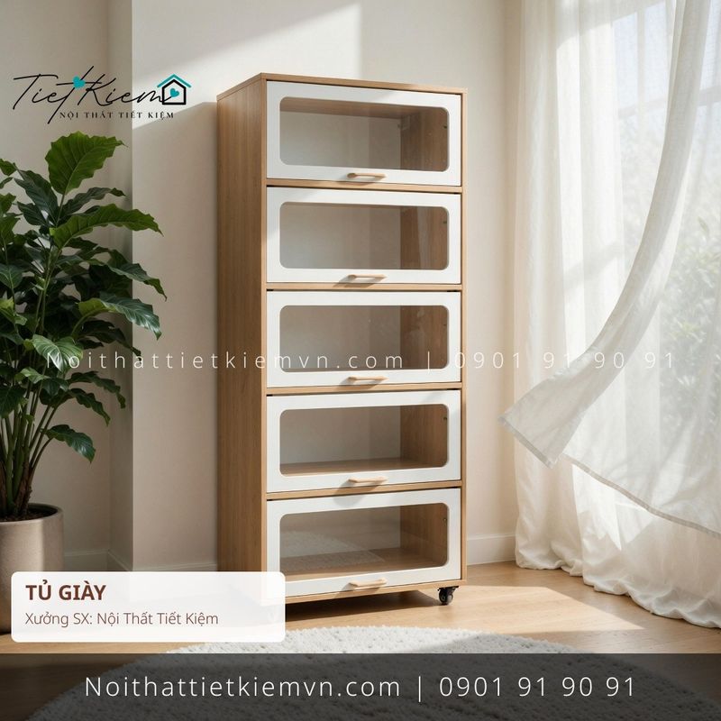 top tủ giầy cửa mở luxury sang trọng giá rẻ - Tủ Giày - Nội Thất Tiết Kiệm