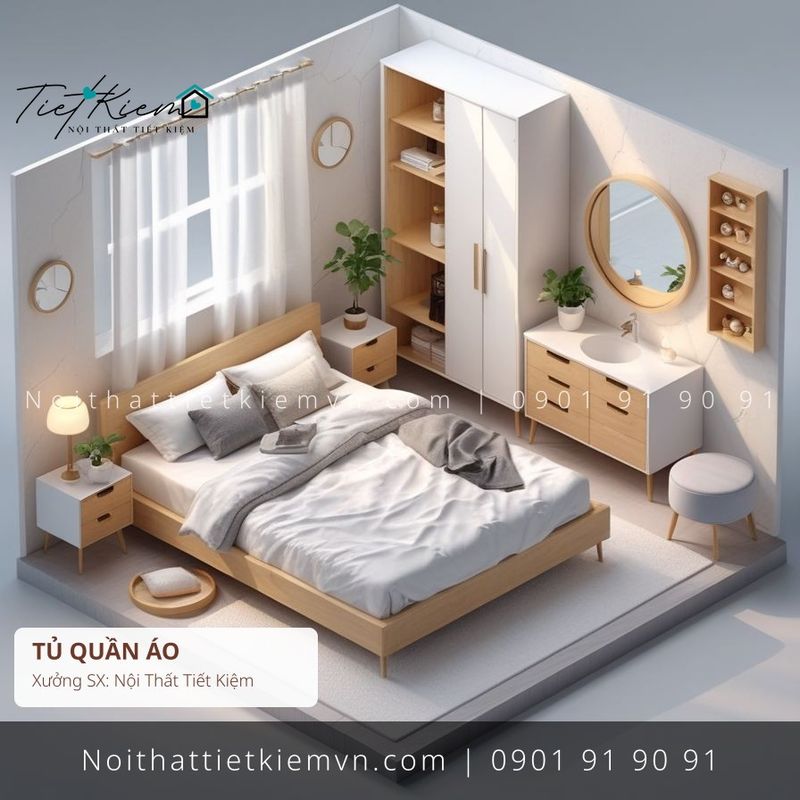 top tủ quần áo thông minh sang trọng giá rẻ - Tủ Quần Áo - Nội Thất Tiết Kiệm