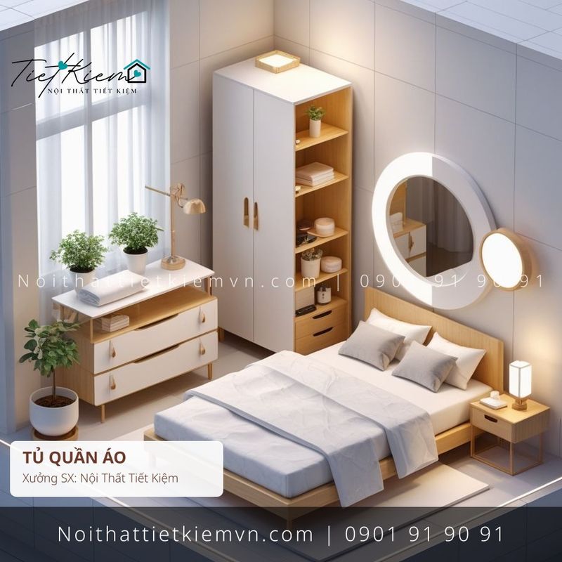top tủ quần áo thông minh sang trọng giá rẻ - Tủ Quần Áo - Nội Thất Tiết Kiệm