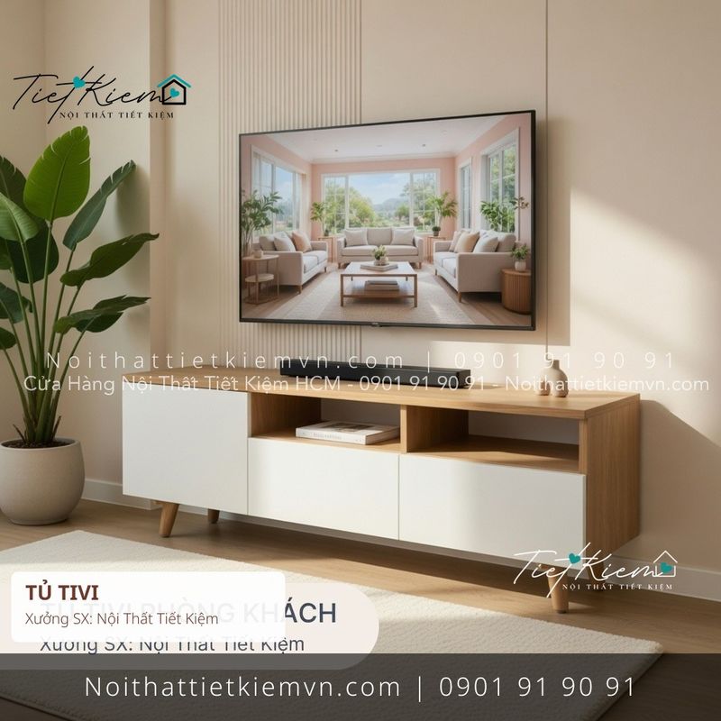 top tủ tivi treo tường biệt thự sang trọng giá rẻ - Kệ Tủ Tivi - Nội Thất Tiết Kiệm