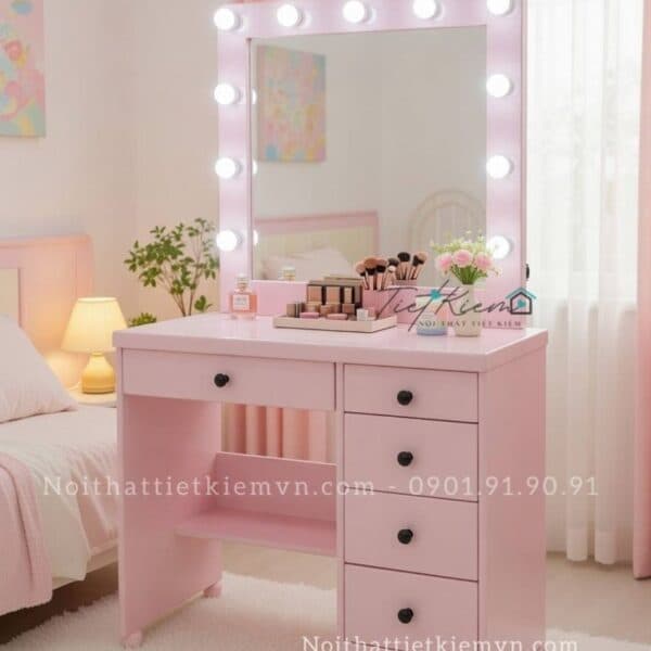 Bàn trang điểm cao cấp có đèn led ngang 90cm