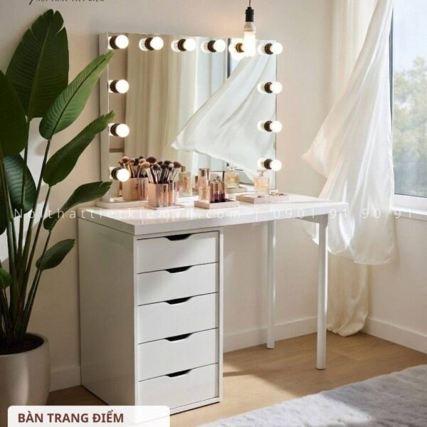bàn trang điểm có đèn led