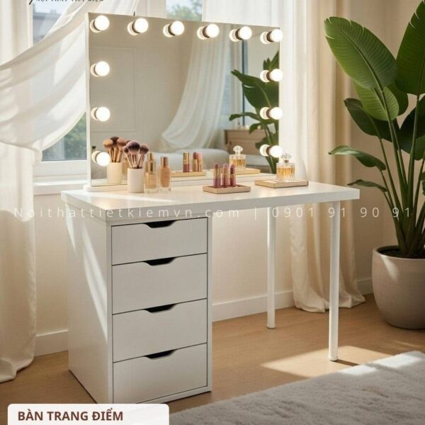 bàn trang điểm có đèn led