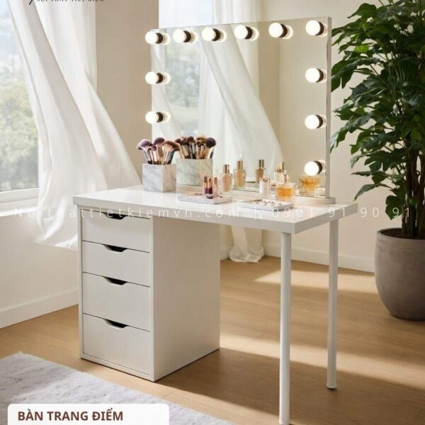 bàn trang điểm có đèn led
