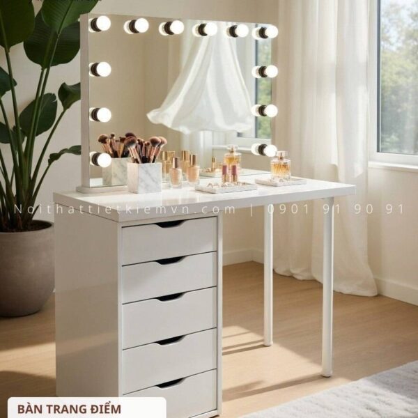 bàn trang điểm có đèn led
