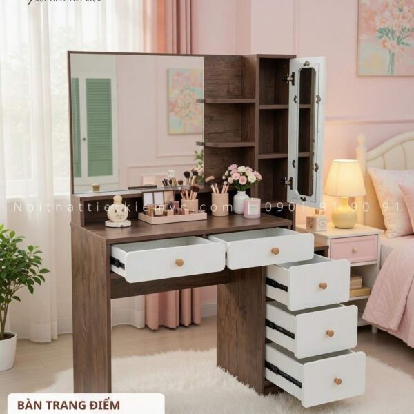 bàn trang điểm có kệ nước hoa