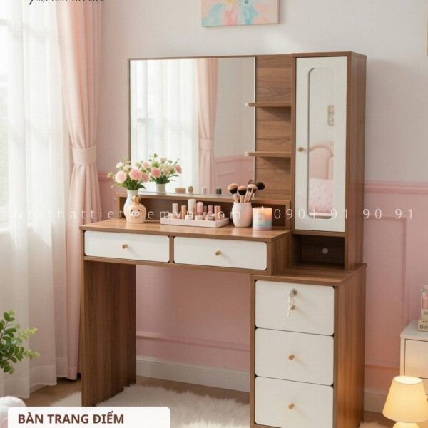 bàn trang điểm có kệ nước hoa